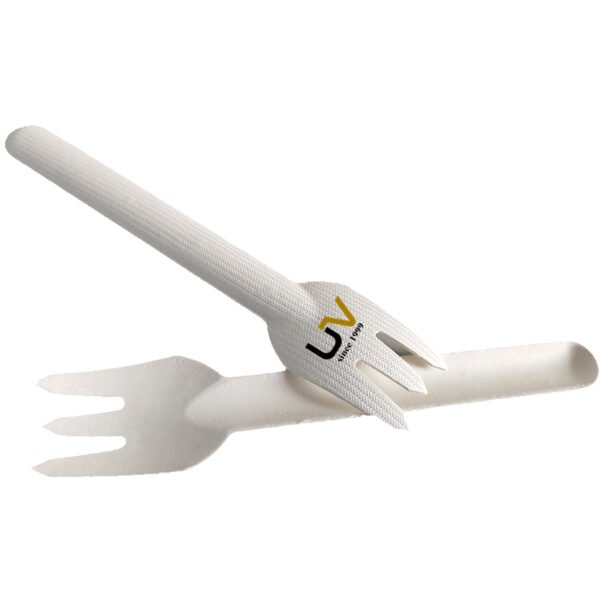 Biodegradable disposable sugarcane pulp white Fork