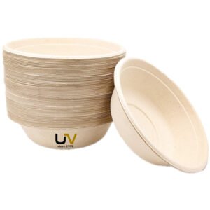 Compostable biodegradable sugarcane bagasse bowl 500ml (17 Oz)