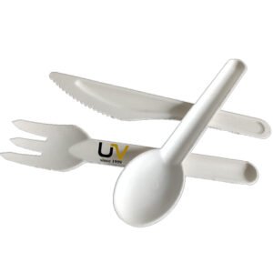 Compostable natural eco biodegradable bagasse pulp cutlery