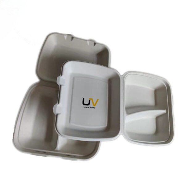 biodegradable 2 compartments clamshell boxes