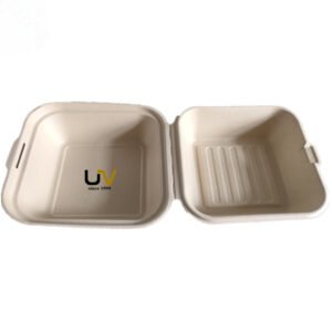 Safety and 100% compostable natural color bagasse food container